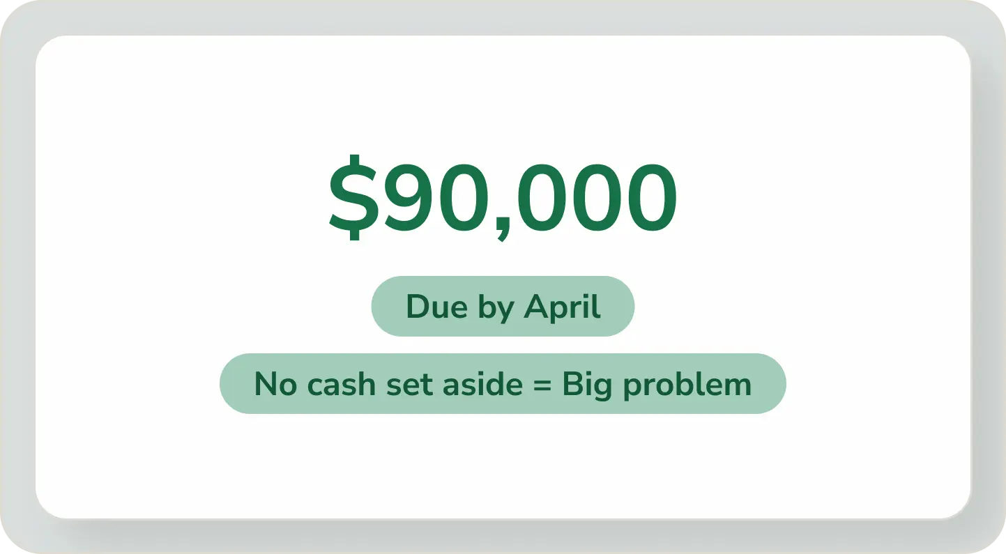 owe thousands without selling example